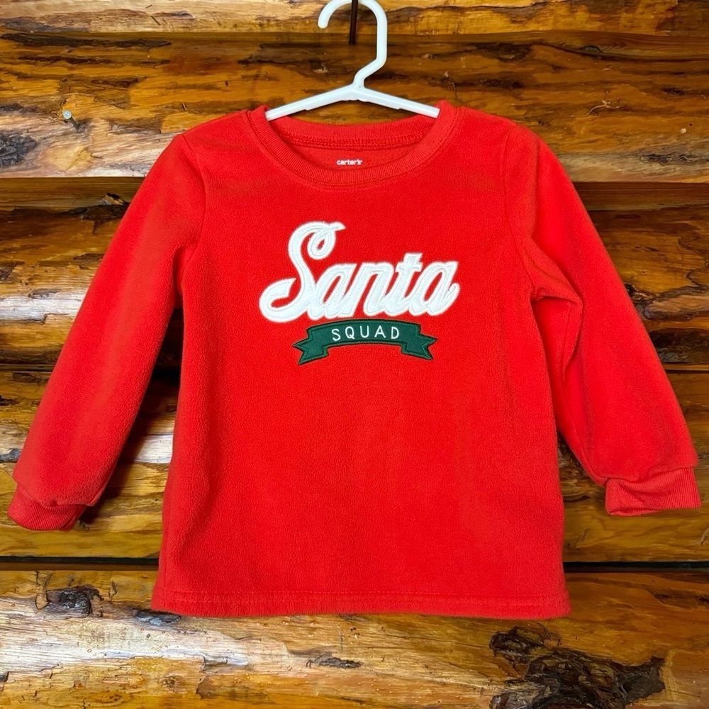 Carter's "Santa Squad" Holiday Sweatshirt Size 2T